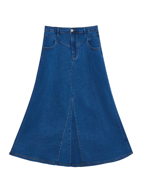 חצאית ג'ינס אלכסונים