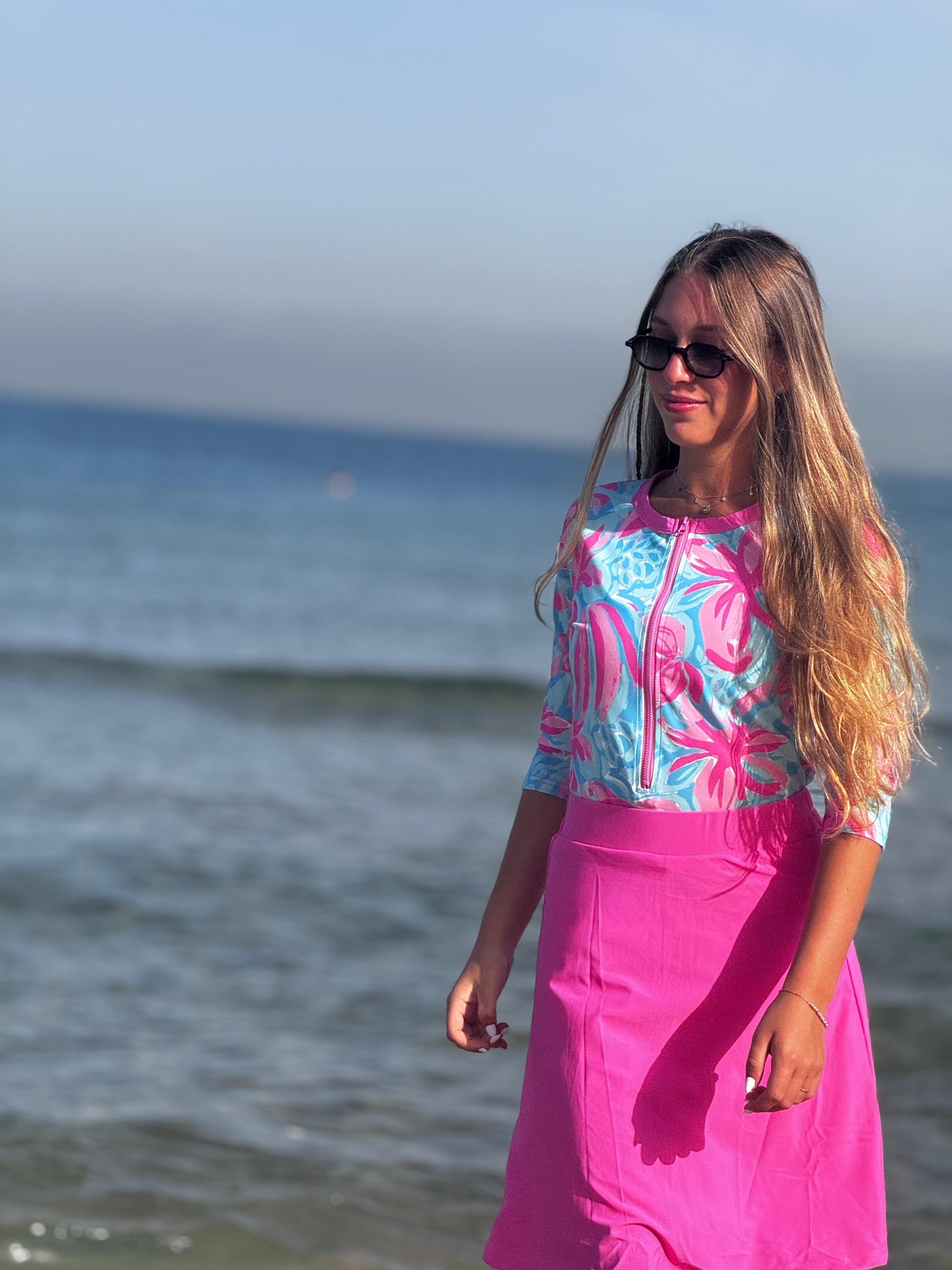 ⁦בגד ים ורוד פרחוני⁩ – תמונה ⁦2⁩