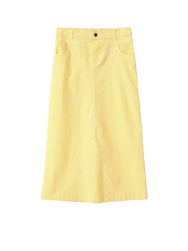 חצאית גינס פסים  ארוכה