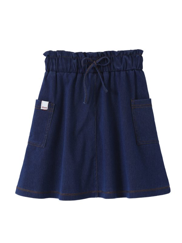 חצאית ג'ינס סטרצי כיווצים