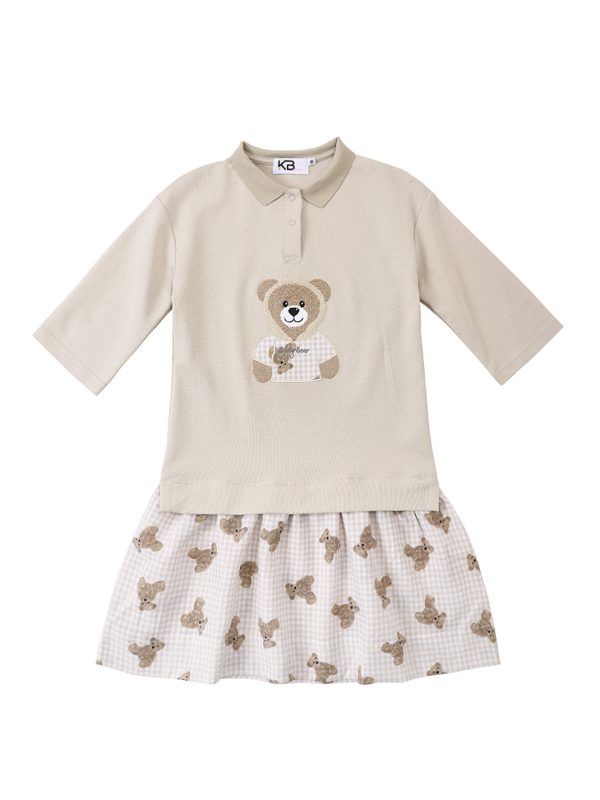 שמלת דובי שילוב בד