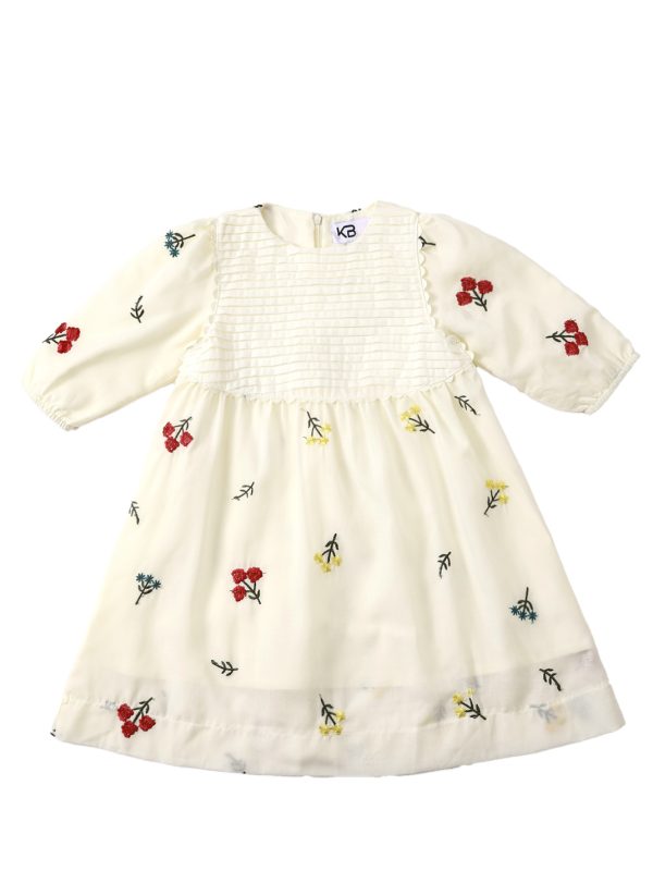 שמלה חתך עגול וריקמות