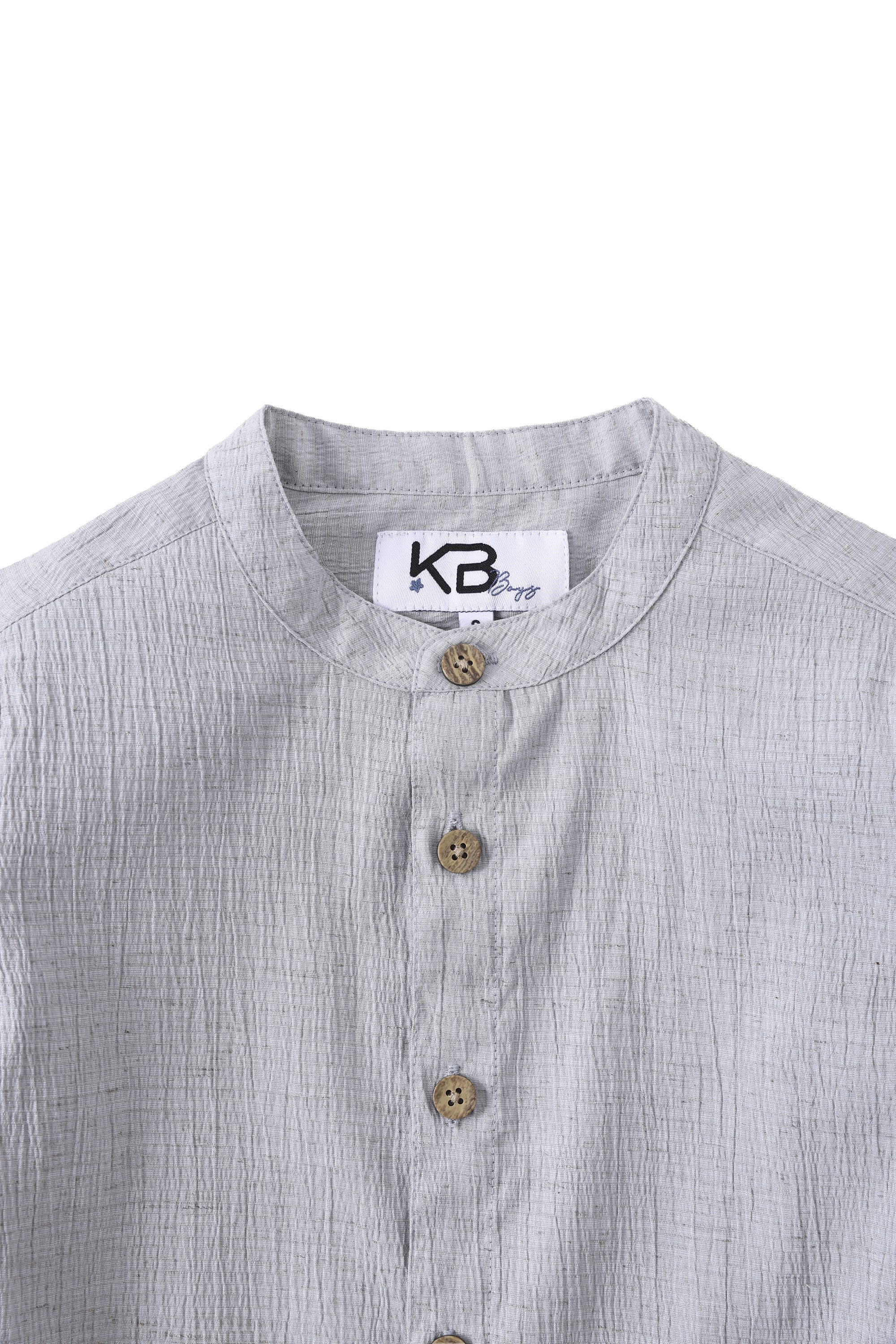 ⁦חולצת טקסטורה ופס ארוך⁩ – תמונה ⁦3⁩