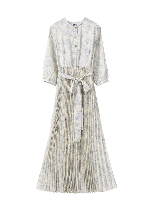 שמלת אורגנזה מודפסת