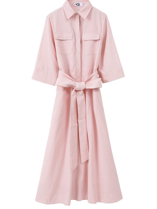 שמלה מכופתרת פסים