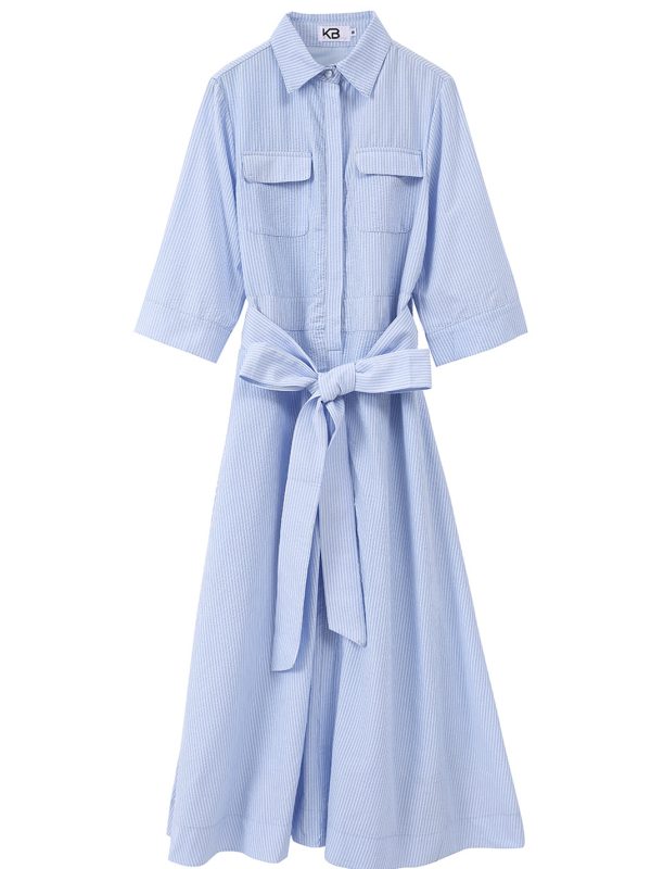 שמלה מכופתרת פסים