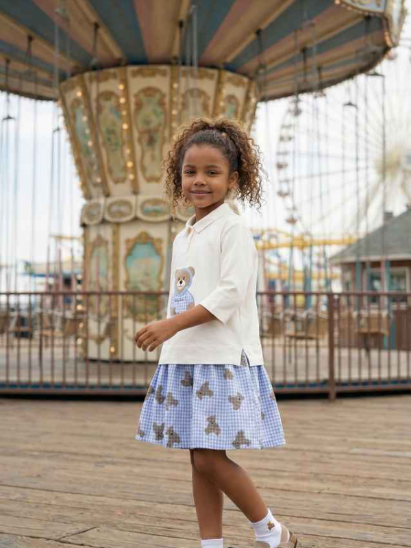 שמלת דובי שילוב בד