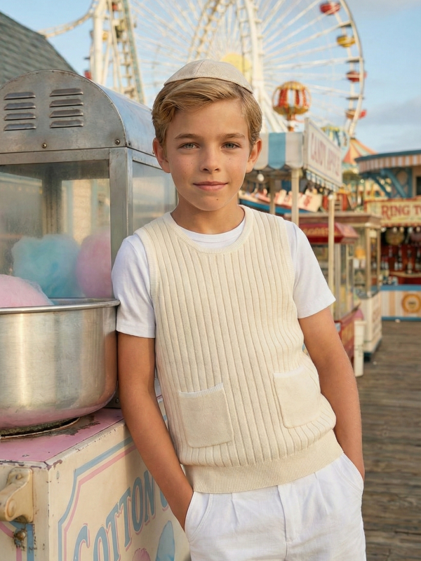 אפודת סריג וכיסים