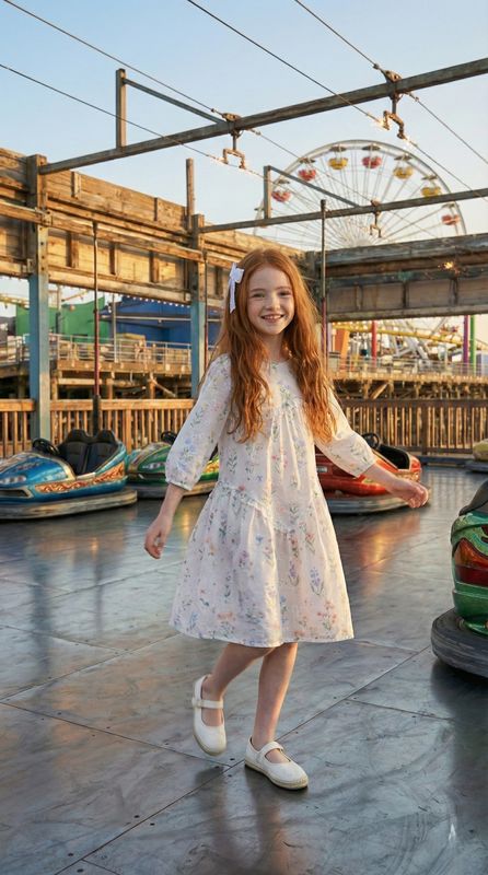 שמלת קומות רקמת פרחים