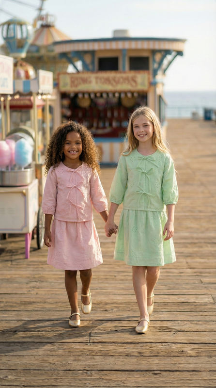 חולצה רקומה וקשירות