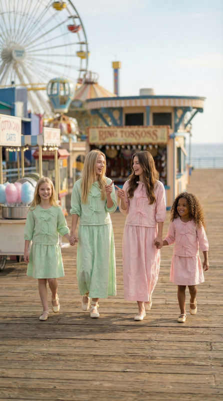 חצאית רקומה כיווצים