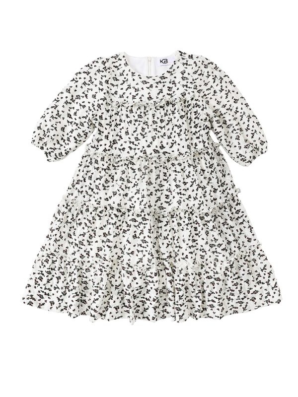 שמלת קומות תחרה פרחונית