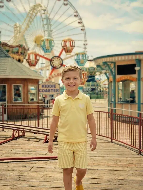 מכנס קצר גינס פסים