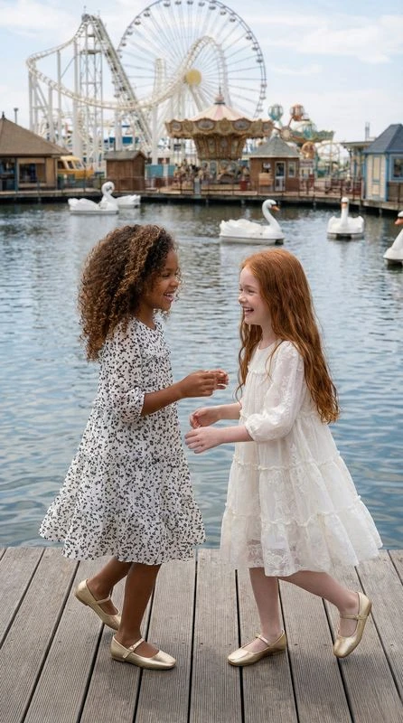 שמלת קומות תחרה פרחונית