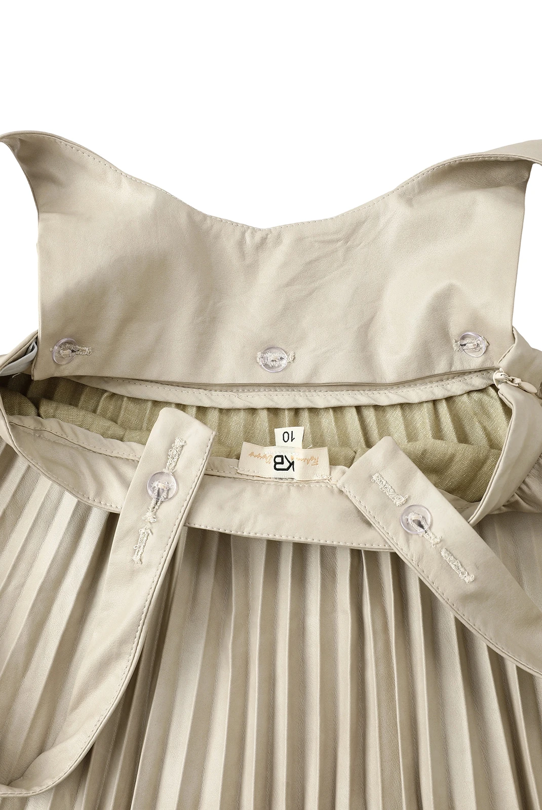 ⁦חצאית פליסה עור וכתפיות⁩ – תמונה ⁦5⁩