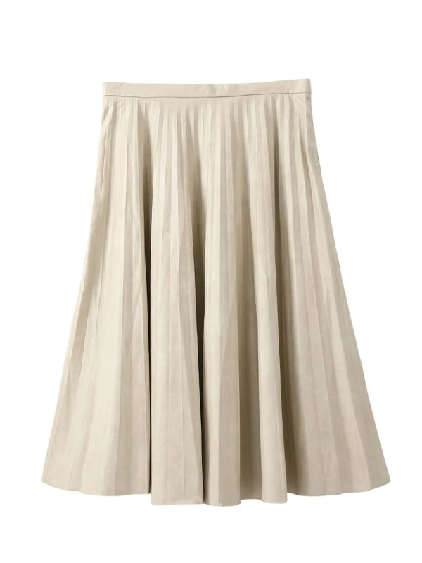 חצאית פליסה עור